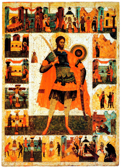 Икона "Мученик Никита воин с житием" в 20 клеймах, Ярославль