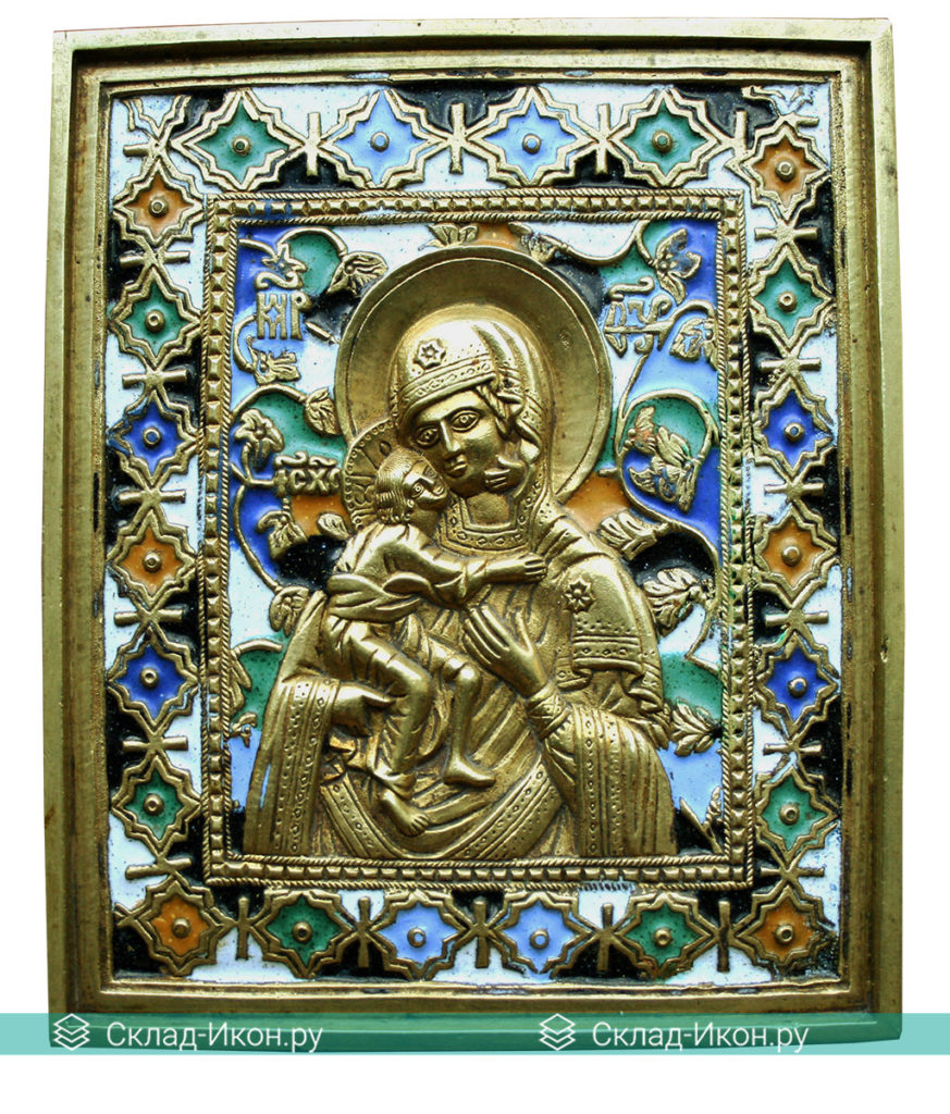 Образ Богоматери Феодоровской на литых медных иконах