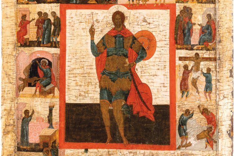 икону великомученика Никиты Готского на выставке посвящённой св. м. Никите Бесогону